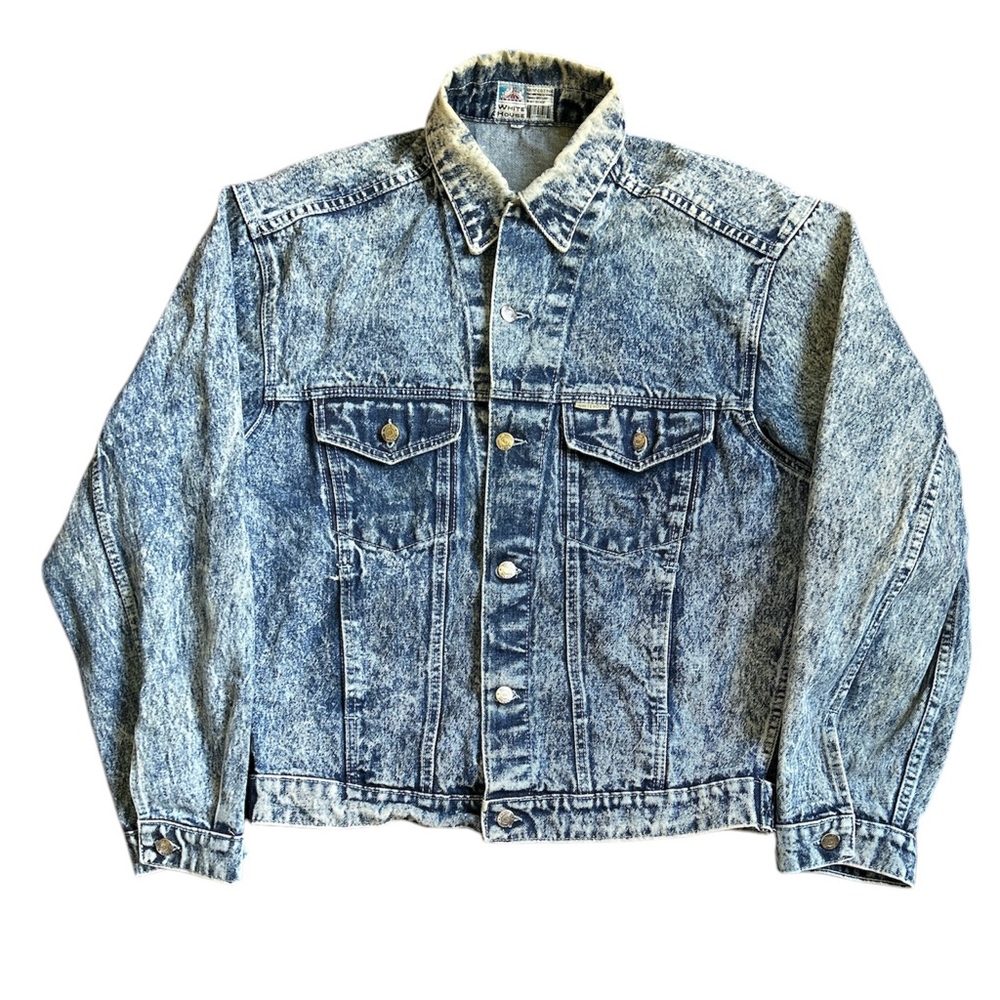 Vintage White House Denim Acid Wash Jean Jacket Size: XL
